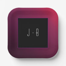 Berry Minimalist Customizable Paper Plate