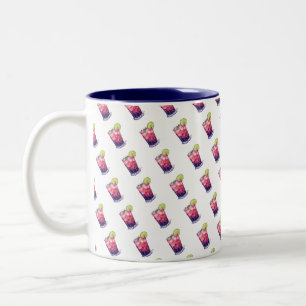 Berry Mojito With Lime Two-Tone Coffee Mug