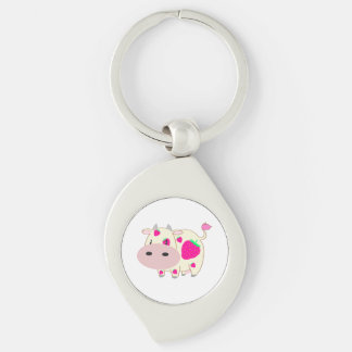 Berry Moo Keychain