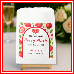 Berry Much Strawberry Baby Shower Favour Bag