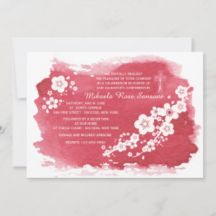Berry Parchment Religious Invitation