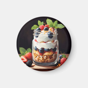 Berry Parfait in Glass Jar Magnet