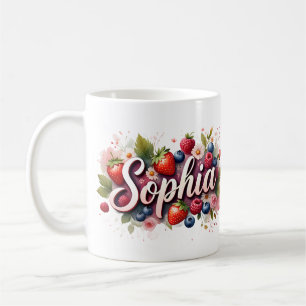 Berry personnalisé Nom floral Mug - "Sophia"