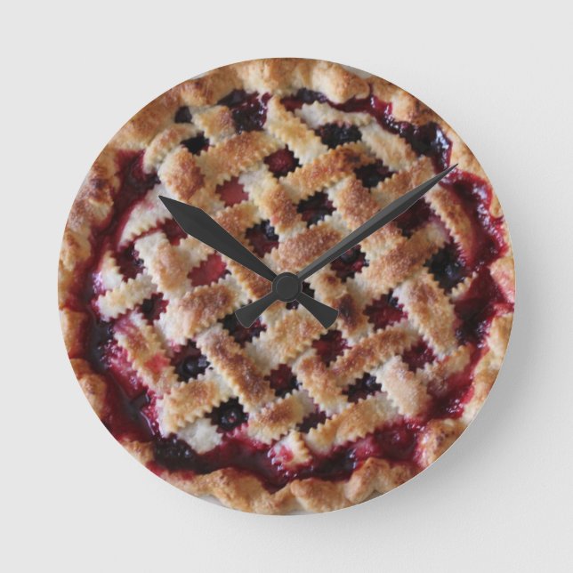 Berry Pie Acrylic Wall Clock (Front)