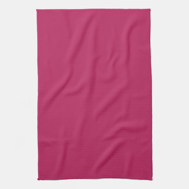 Berry Pink Personalized Trend Colour Background Kitchen Towel (Vertical)