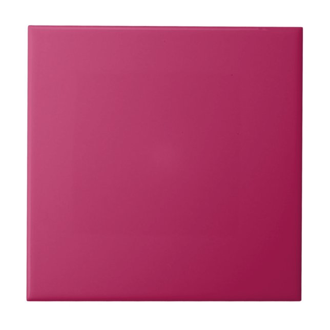 Berry Pink Personalized Trend Colour Background Tile (Front)