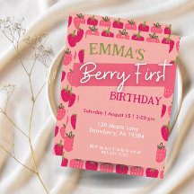 Berry Première Invitation Anniversaire, Premier An