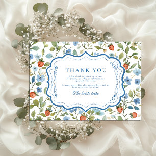 Berry Pretty Blush Bridal Shower Thank You Card