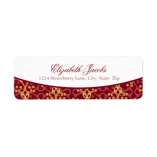 Berry Red Cluster Return Address Labels