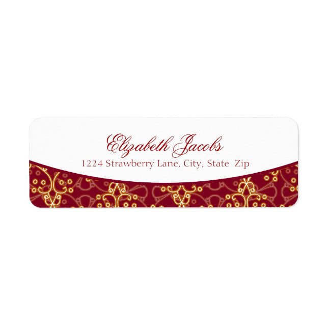 Berry Red Cluster Return Address Labels (Front)