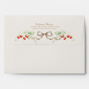 Berry return address birthday party invitation envelope