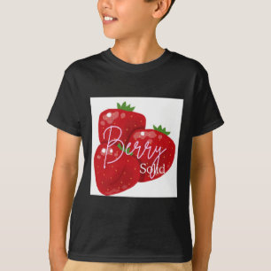 Berry Solid Sticker T-Shirt