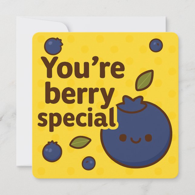 Berry Special Blueberry Greeting Card (Front)