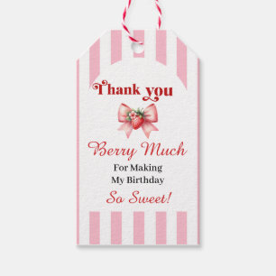 Berry-Sweet 1st Birthday Thank You Gift Tag