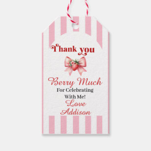 Berry-Sweet 1st Birthday Thank You Gift Tag