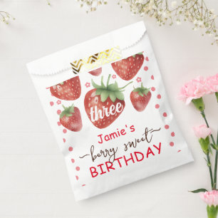 Berry Sweet 3rd Birthday Favour Bag