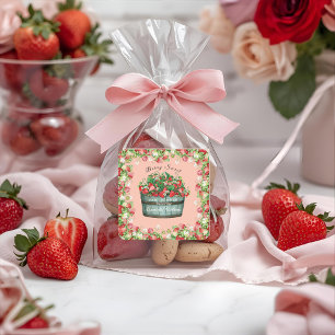 berry sweet baby shower baby shower invitation square sticker