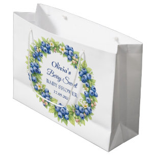 Berry Sweet Baby Shower Blueberry Baby Girl Boy Large Gift Bag
