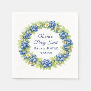 Berry Sweet Baby Shower Blueberry Baby Girl Boy Napkin