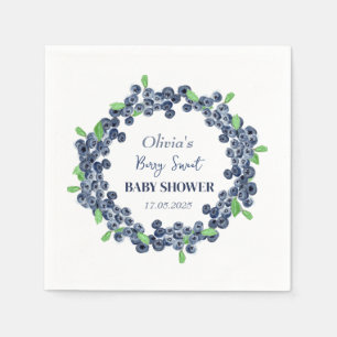 Berry Sweet Baby Shower Blueberry Baby Girl Boy Napkin
