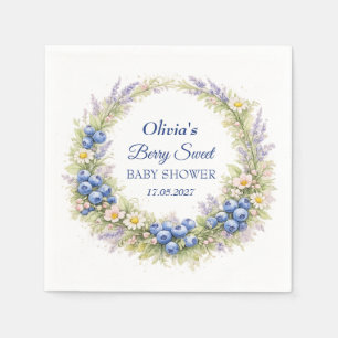 Berry Sweet Baby Shower Blueberry Baby Girl Boy Napkin