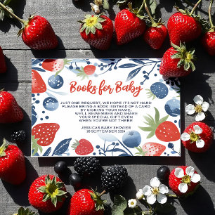 Berry Sweet Baby Shower Books For Baby Enclosure Card