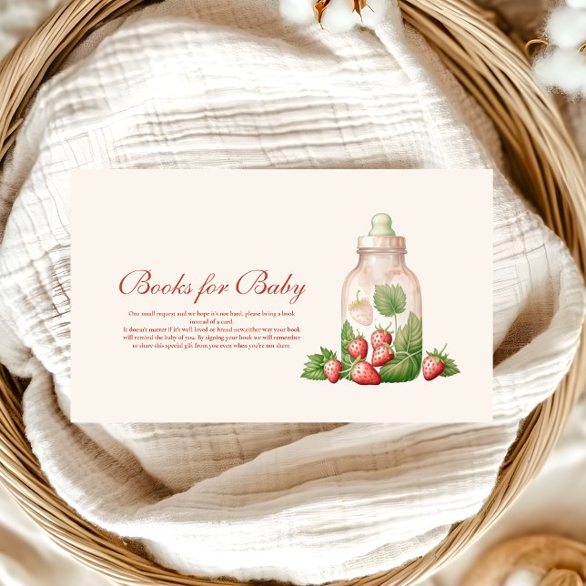 Berry Sweet Baby Shower Books for Baby  Enclosure Card (Creator Uploaded)