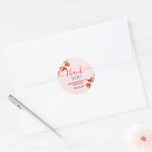 Berry Sweet Baby Shower Classic Round Sticker