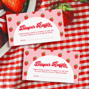 Berry Sweet Baby Shower Diaper Raffle Enclosure Card
