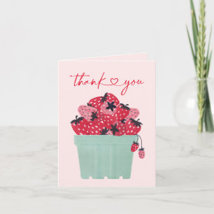 Berry Sweet Baby shower fraise Merci Cartes