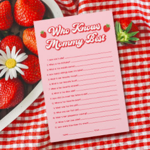 Berry Sweet Baby Shower Game Who Knows Mommy Best