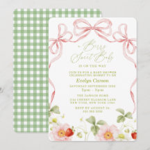 Berry Sweet Baby Shower Gingham Cottagecore