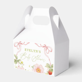 Berry Sweet Baby Shower Gingham Favor Box