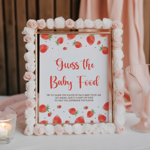 Berry Sweet Baby Shower Guess The Baby Food Sign
