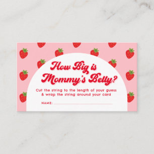 Berry Sweet Baby Shower How Big is Mommy Belly Enclosure Card