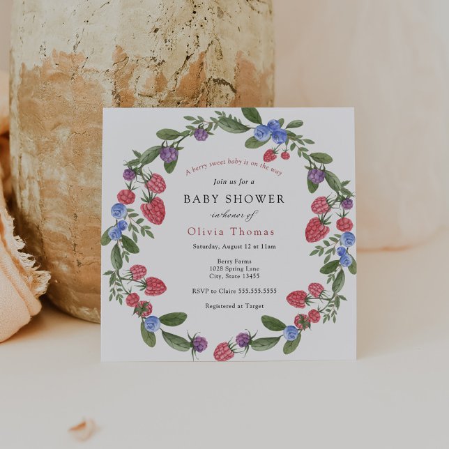 Berry Sweet Baby Shower Invitation (Creator Uploaded)