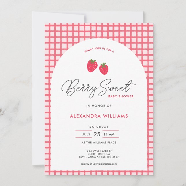 Berry Sweet Baby Shower Invitation (Front)