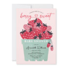 Berry Sweet Baby shower Invitation fraise