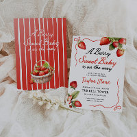 Berry Sweet Baby shower Invitation | Framboise
