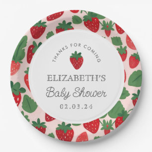 Berry Sweet Baby Shower Picnic Paper Plate