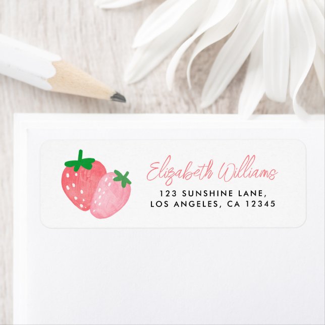 Berry Sweet Baby Shower Return Address  (Insitu)