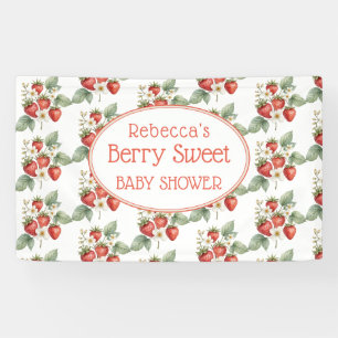Berry Sweet Baby Shower Strawberries Blossom Banner