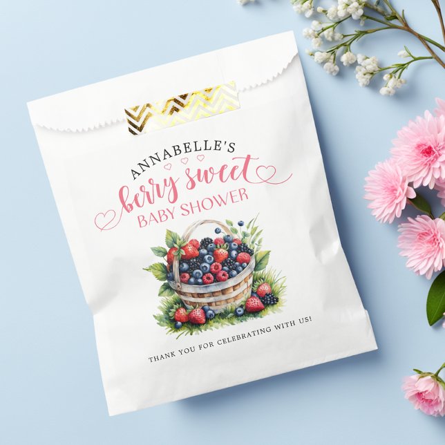 Berry Sweet Baby Shower Wild Berries  Favour Bag (Creator Uploaded)