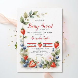 Berry Sweet Berries Garden Neutral Baby Shower Invitation