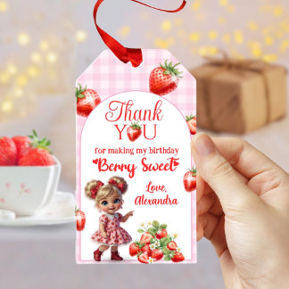 Berry Sweet Birthday - Baby Blonde Gift Tags