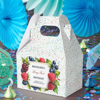 Berry Sweet Birthday Favour Box Strawberry Theme
