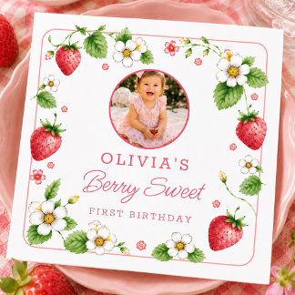 Berry Sweet Birthday Napkin