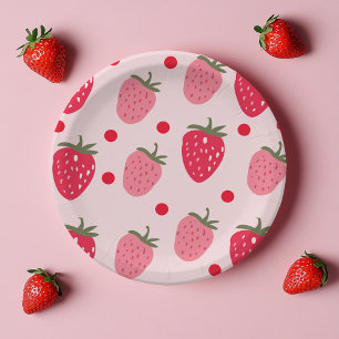 Berry Sweet Birthday with Strawberry Paper Plate