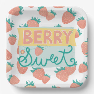 Berry Sweet Blocked Paper Plate