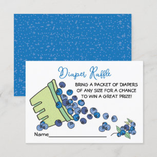 Berry Sweet Blueberry Baby Shower Diaper Raffle Invitation